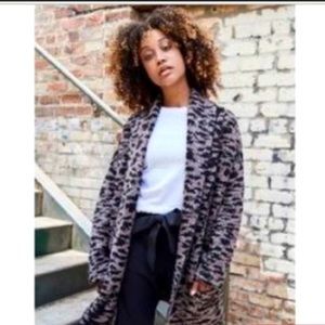 Calia Carrie Underwood Black Brown Knit Animal Print Tunic Cardigan Womens 2X